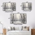 thumbnail image 4 of Designart Trees Oversized framed wall art decor, Tree black framed wall art, Grey Forest Woods , Grey Traditional black framed wall art, 20x12 inches black frame, 4 of 5