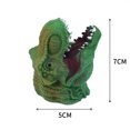 thumbnail image 3 of T-Rex Green Hand Puppets Role Play Realistic Head Dinosaur Finger Glove Toys, 3 of 8
