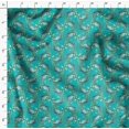 thumbnail image 4 of Soimoi Green polyester Crepe Fabric Crabs Ocean Print Sewing Fabric Yard 42 Inch Wide, 4 of 6