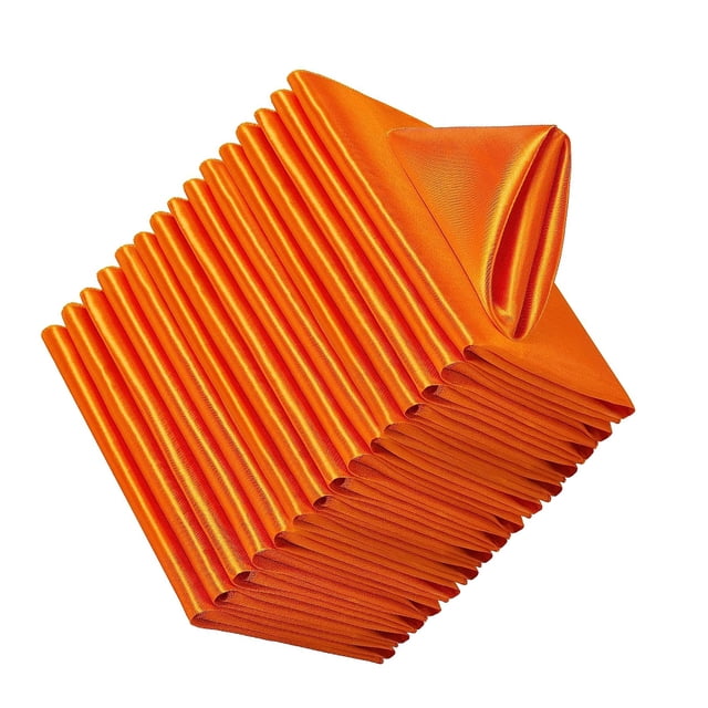Maytalsory 20pcs Polyester Soft And Comfortable Square Napkins For Cozy Mealtime Wide Application Table Napkins orange