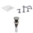 thumbnail image 1 of American Imaginations 21-in. W 3H8-in. Ceramic Top Set In White Color - Overflow Drain Incl. AI-29690, 1 of 9