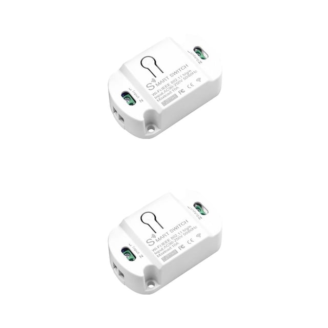 Transemion Tuya 10A WiFi Smart Switch Wireless Remote Switch Timer APP Control Smart Home Smart Life For Google Home 2Set