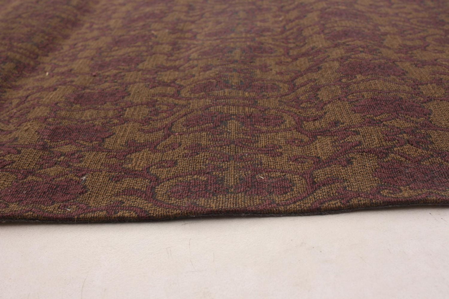 ECARPETGALLERY 4'9" x 6'7" Transitional Collage Handmade Area Rug for Living Room, Dining Room and Bedroom in Brown