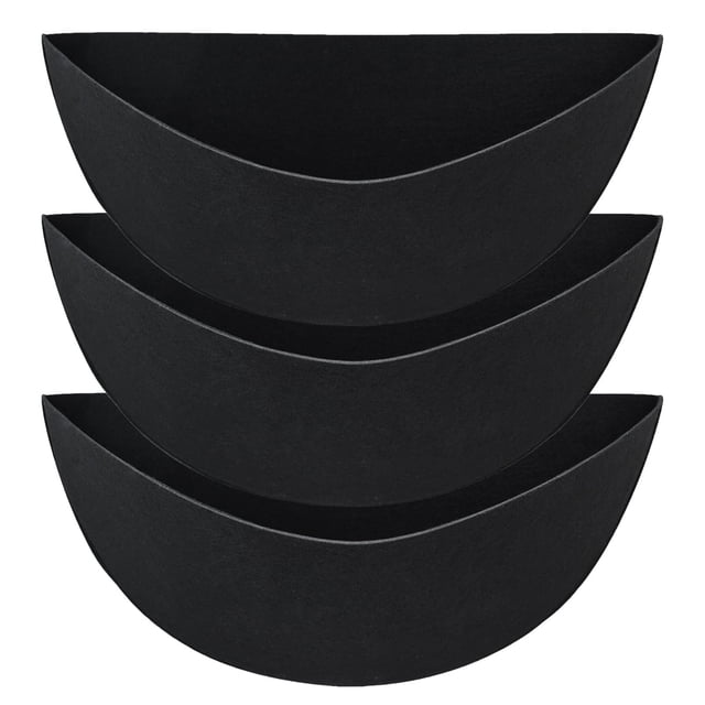 Wolfast Décorations de Jardin de Fleurs Extérieur 3 Pcs Demi-Rond Pot de Fleurs Rembourrage Tissu Rembourrage Réutilisable Panier de Fleurs de Jardin Rembourrage de Remplacement
