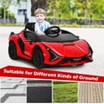 thumbnail image 3 of OLAKIDS 12V Licensed Lamborghini Sian Kids Ride On Car with Parent Remote Control, Spring Suspension, MP3 Player, Electric Toy Roadster Carbon Fiber Textured for Toddler, 3 of 9