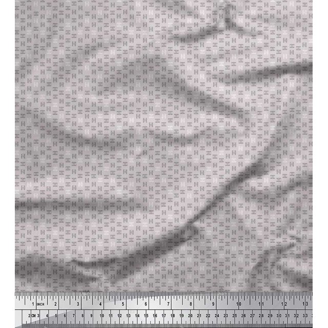 Soimoi Rayon Fabric Video Player Icon Shirting Printed Fabric 1 Yard 56 Inch Wide