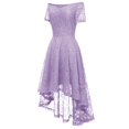 thumbnail image 3 of WEAIXIMIUNG Robes Tendance pour Invitées de Mariage pour Femmes Printemps 2024 Grande Taille Robe à Épaules Dénudées Asymétrique en A Robe de Cocktail de Mariage Rouge P, 3 of 4