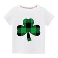 thumbnail image 1 of EGNMCR Blouses & Chemises à Manches Courtes Col Rond pour Tout-Petits Garçons Filles Mode Mignon Col Rond Imprimé Manches Courtes Girl Blouse, 1 of 3