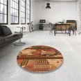 thumbnail image 4 of Ahgly Company Machine Washable Indoor Rectangle Transitional Orange Area Rugs, 8' x 12', 4 of 7