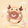thumbnail image 2 of Coffee Infant Hand Drum Toy With Silicone Teether Grip Training Early Educational Percussion Instrument 6.3 Inches 0.26 Lbs Safe Material Portable Fun Learning Activity, 2 of 7