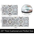 thumbnail image 3 of MeyJey Kitchen Rug Set of 2, Anti Fatigue Kitchen Mat 2 Pieces, Non Skid Waterproof Cushioned Boho Floor Mat and Runner Rug, 17"x28"+17"x48", Brown/Gray, 3 of 6