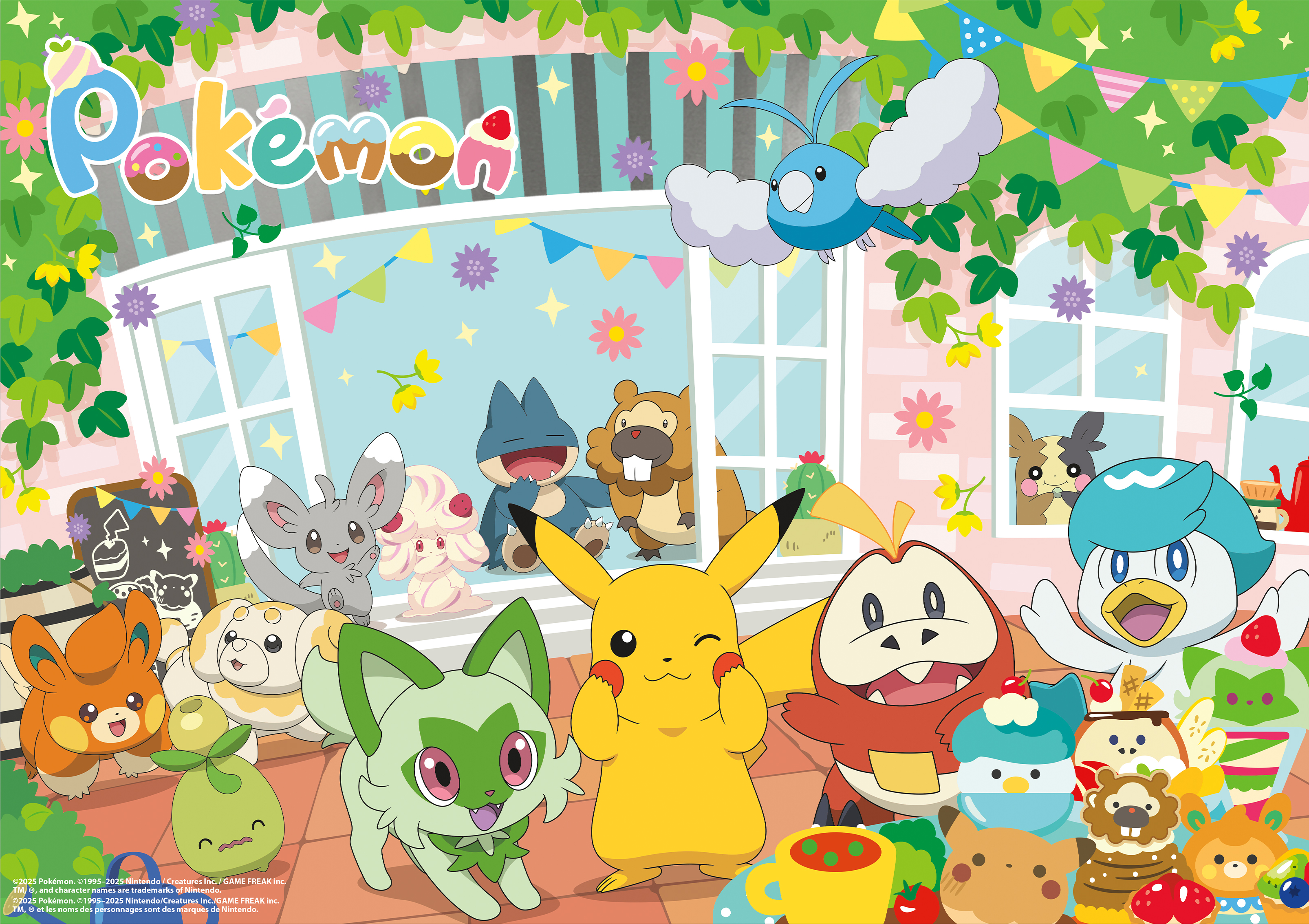 Puzzle à emboîtement de 500 pièces Pokemon Happy Cafe de Buffalo Games pour adulte à partir de 14 ans