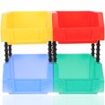 thumbnail image 1 of 1 Ensemble de Boîtes de Rangement en Plastique pour Étagères Gigognes, 1 of 9