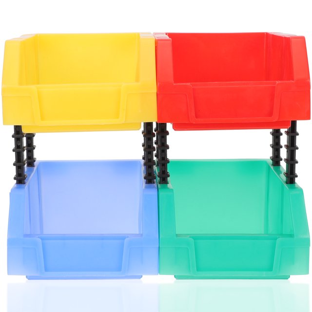 1 Ensemble de Boîtes de Rangement en Plastique pour Étagères Gigognes
