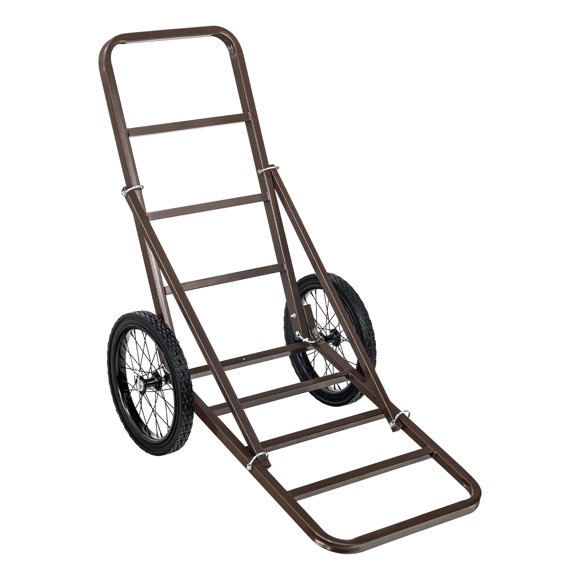 KFFKFF Game Carrier, 300 LBS Load Foldable Hunting Cart, Large Rubber-Wheeled Deer Hauler with Comfort Grip Handle, Durable Outdoor Equipment Trolley for Hunting, Fishing, and Trails