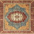 thumbnail image 1 of Ahgly Company Tapis Carrés Abstraits Bruns Rouges Abstraits, 3' Carrés, 1 of 6