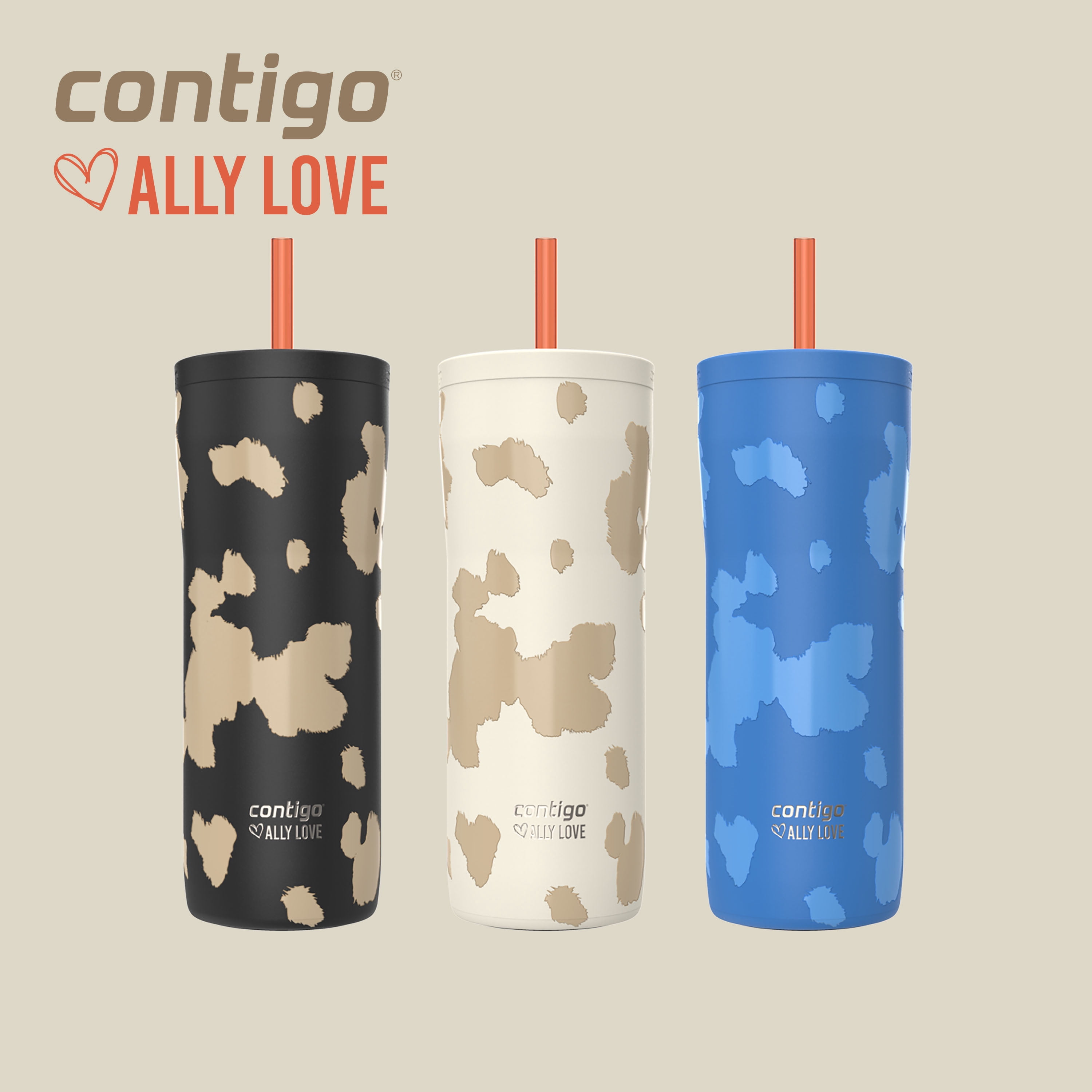 Contigo x Ally Love Streeterville 2.0 Stainless Steel Tumbler with Straw, 24 oz (709 ml)