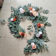 thumbnail image 2 of mmirethe Durable Artificial Flower Table Runner - Good Texture Exquisite Crafted Decoration Wedding White 1Set, 2 of 6
