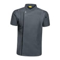 thumbnail image 2 of lionlar Veste de Chef à Manches Courtes pour Café Restaurant Uniforme Unisexe Gris TTG, 2 of 8