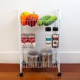 thumbnail image 4 of Multi-Purpose Rolling Metal Kitchen Trolley, White, 4 of 4