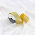 thumbnail image 4 of UNIQUE CREATIV Ribbon, Glitter Cut, Gold, 38 mm × 2.74 m (1.5 in × 9 ft), 4 of 5