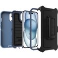 thumbnail image 3 of OtterBox Defender Series Rugged Cell Phone Case for Apple iPhone 16e, iPhone 15, iPhone 14, and iPhone 13, Blue, 3 of 7