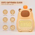thumbnail image 4 of Capybara Veilleuse avec Réveil Numérique, Mignonne Lampe de Chambre de Bébé Rechargeable à Pression, Veilleuse en Silicone à Intensité Réglable pour Enfants-HAPDEN, 4 of 4