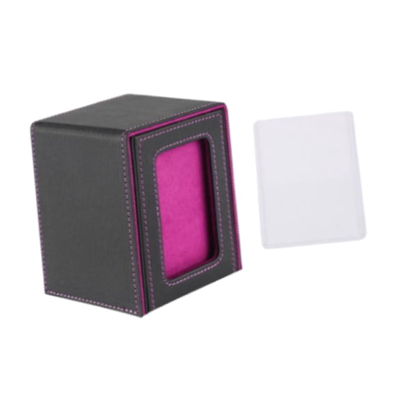 Maytalsory Trading Card Deck Box Card Holder TCG with creativity and Magnetic Closure Sturdy Organizer black for purple