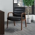 thumbnail image 2 of BBF - Chaise - Dossier Bas - Accoudoirs - Cuir Reconstitué - Noir, 2 of 7