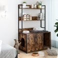thumbnail image 3 of Cat Litter Box Enclosure, with 2 Storage Shelves, 52'' Hidden Litter Box, Stylish Hidden Cat Furniture, 3 of 3