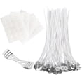 thumbnail image 2 of candle wick 100 pieces candle wicks candle wicks candle wick with foot sticker and center device for candle making, candle DIY 8 inch (20 cm), 2 of 4