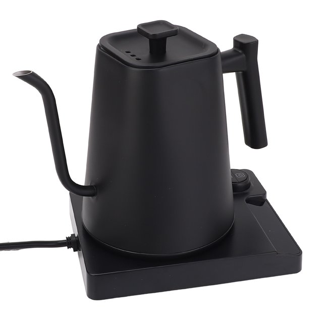 Gooseneck Electric Kettle 304 Stainless Steel Temperature Control LED Screen Pour Over Coffee for Tea Kettle Matte Black 1200W, with Timer Keep Warm Setting, Suitable for Busy