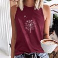 thumbnail image 2 of Besolor Débardeurs pour Femmes 2024 Tendance Imprimé Col Rond Sans Manches T-Shirts Décontractés Amples Tunique d'Été Blouse, 2 of 5