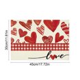 thumbnail image 3 of Wooowa Valentine's Day Printed Placemat 11.8x17.7 Inches - Heat-Resistant Table Decor for Kitchen, Home & Holiday Parties, 3 of 6