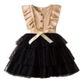 thumbnail image 1 of WEAIXIMIUNG Robes Blanches Courtes Sans Bretelles Enfants Filles Été Sans Manches Robe à Pois avec Ceinture Robe Décontractée pour Filles, 1 of 6