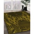 thumbnail image 3 of Ahgly Company Tapis d'Intérieur Lavable en Machine Carré Transitionnel Jaune Foncé Vert, 5 Pieds Carré, 3 of 7