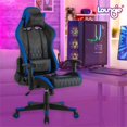 thumbnail image 2 of Posh Living Kimberlyn Faux Leather Game Chair Navy, 2 of 9