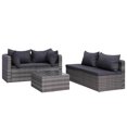 thumbnail image 3 of vidaXL Ensemble Lounge de Jardin 8 Pcs avec Coussins en Rotin Poly Gris, 3 of 12