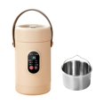 thumbnail image 1 of FEISHENTT Mini Electric Cooker with Visual Lid Portable Stewing Cooking Pot for Rice Eggs Noodles Porridge, 1 of 7