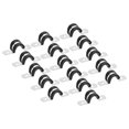 thumbnail image 1 of Unique Bargains 30Pack 1/2' Cable Clamp U Shape Stainless Steel Rubber Cushioned Pipe Strap, 1 of 5