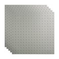 thumbnail image 1 of Fasade Miniquattro Vinyl 2ft x 2ft Lay in Ceiling Panel Argent Silver 5 Pack, 1 of 5