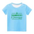 thumbnail image 2 of EGNMCR Blouses & Chemises à Manches Courtes Col Rond pour Tout-Petits Garçons Filles Mode Mignon Col Rond Imprimé Haut à Manches Courtes Girl Blouse, 2 of 4