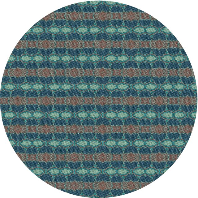 Ahgly Company Tapis Rond Lavable en Machine Intérieur Transitionnel Vert Profond, 5 Pieds Rond