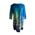 thumbnail image 4 of CEHVOM Robe Mi-Longue pour Femmes, Mode Décontractée, à Imprimé Floral, Ample, Grande Taille, à Col en V, 4 of 5