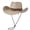 Beige, variant on Xfvqtps Mens and Womens Cowboy Hat Adjustable Strap Wide Brim Vintage Decoration Western Cowboy Style Sun Hat