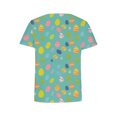 thumbnail image 4 of Warop Chemise Décontractée pour Femme, Chandail à Enfiler avec Imprimé de Pâques, Col Rond et Manches Courtes, pour le Quotidien, 4 of 5
