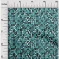 thumbnail image 2 of oneOone Polyester Lycra Teal Green Fabric Abstract Sewing Craft Projects Fabric Prints By Yard 56 Inch Wide, 2 of 4