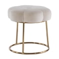 thumbnail image 1 of Sabine Accent Vanity Stool, White, 1 of 8