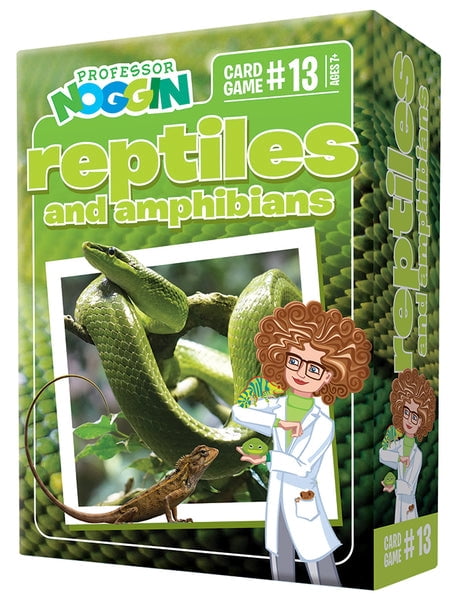 Professor Noggin Reptiles and Amphibians- Educational Game for Kids - True or False and Multiple Choice - Ages 7+ - 30 Cards
