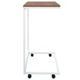 thumbnail image 2 of vidaXL Side Table with Wheels White 55x35x70 cm Engineered Wood, 2 of 4